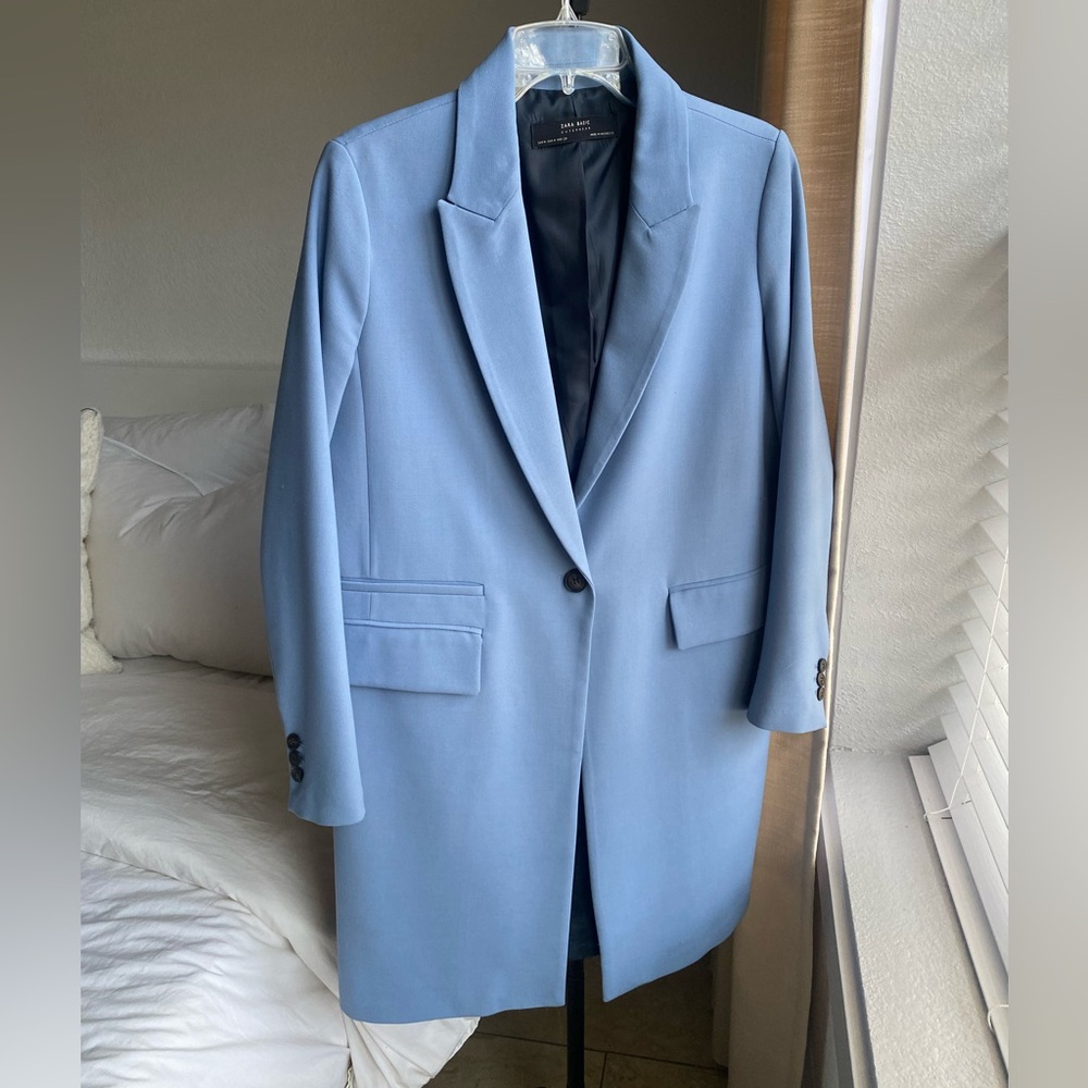 Zara blue coat